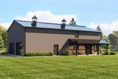 3-Bed Barndominium with Main Level Master and 1126 Square Foot Garage