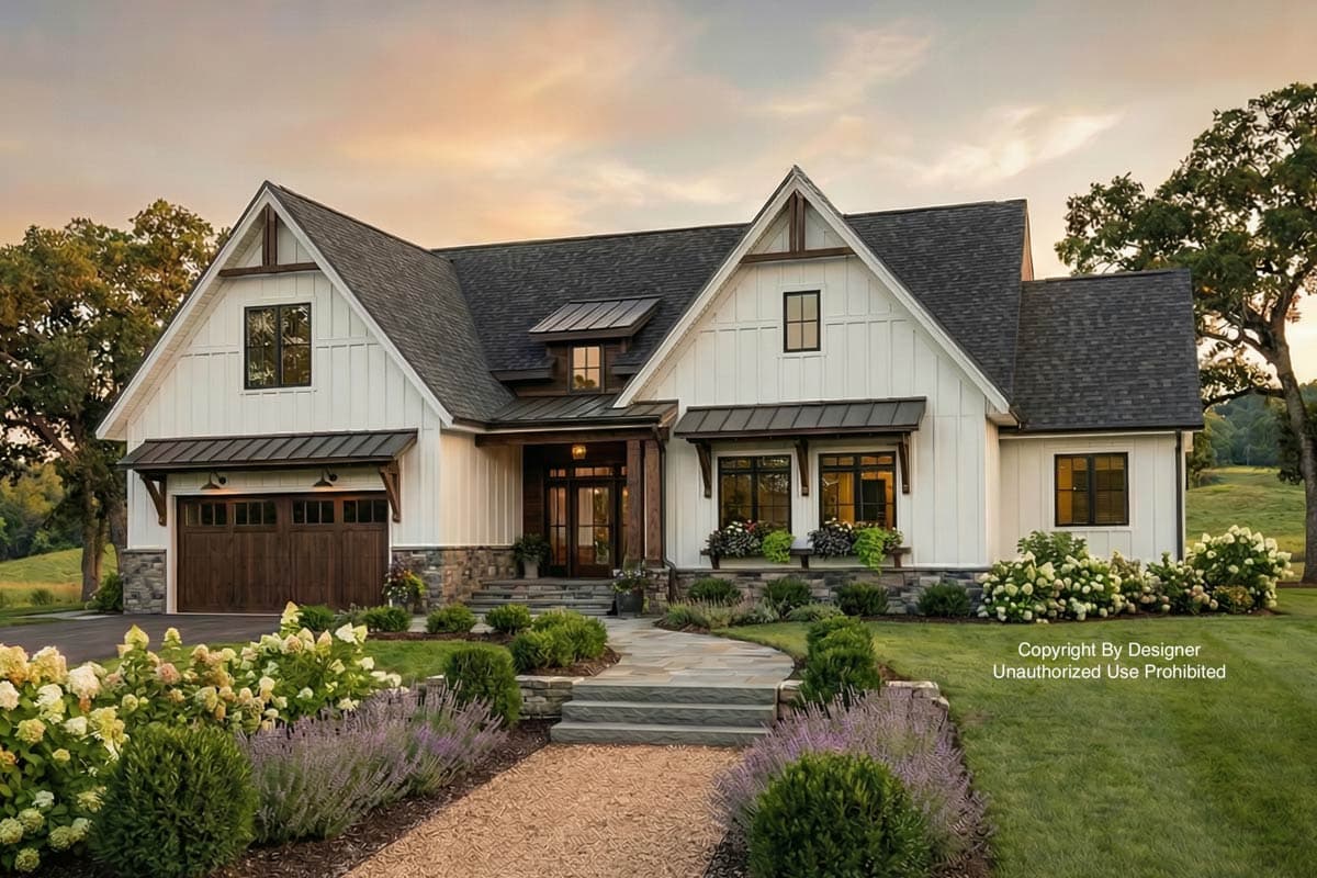 Plan 14314RK: Expandable 3-Bed New American Ranch House Plan Under 2200 Square Feet - Image #1 - Country, Craftsman, Modern Farmhouse, New American, Ranch