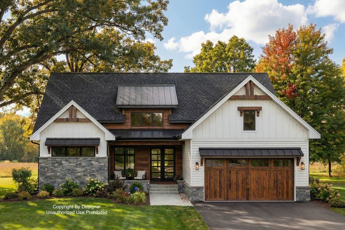 Plan 14746RK: Contemporary Craftsman Home Plan Under 1700 Square Feet with 2 Bedrooms - Image #1 - Contemporary, Country, Craftsman, New American, Ranch, Rustic