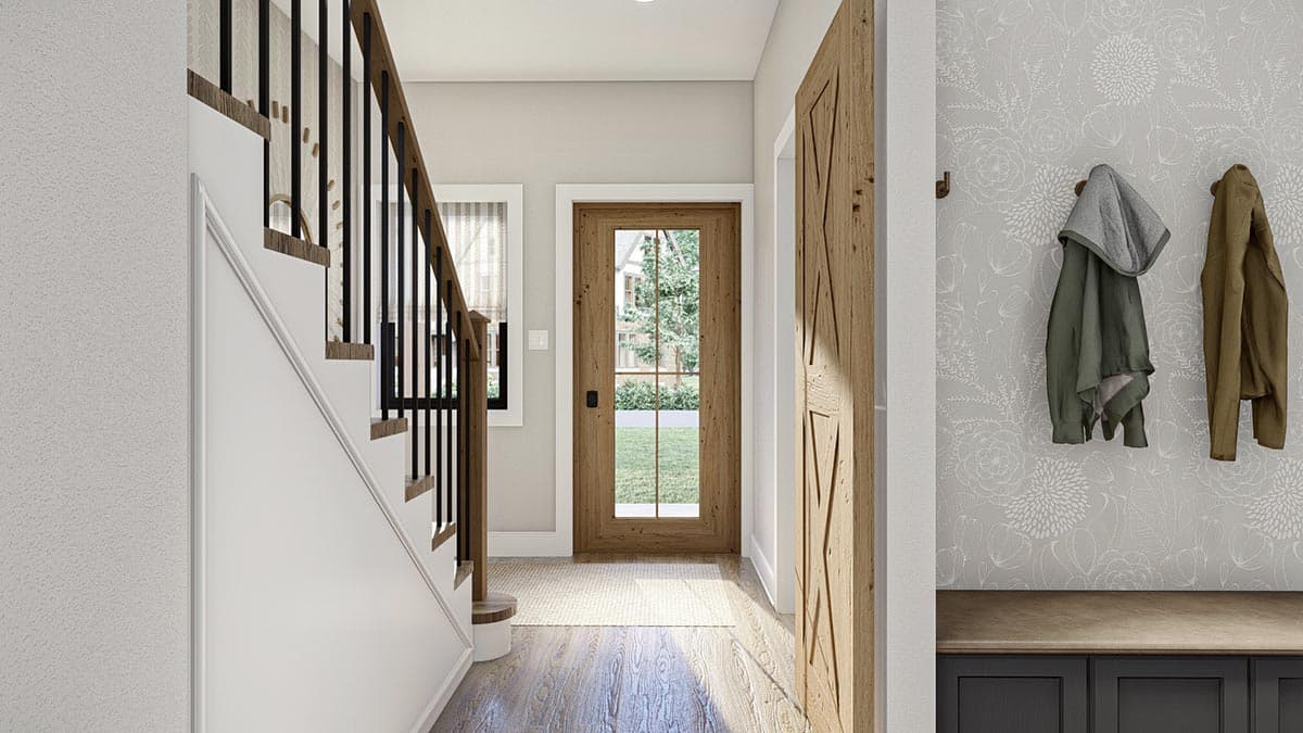 Plan 623200DJ: Modern Farmhouse Triplex House Plan with 3-Bed Units Under 1800 Square Feet - Image #7 - Country, Modern Farmhouse, New American, Traditional