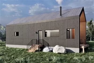 Scandinavian-Style 800 Square Foot 2 Bedroom House Plan