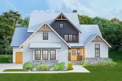 Country Craftsman Plan with Option to Finish Basement - 3232 Sq Ft
