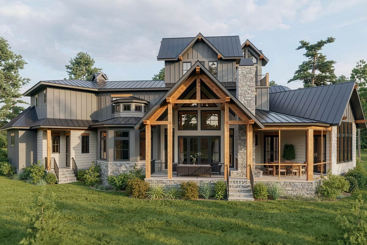 Plan 93153EL: Country Craftsman House Plan with 3rd Floor Eagle's Nest - 3596 Sq Ft - Image #8 - Contemporary, Country, Craftsman, New American, Rustic, Transitional