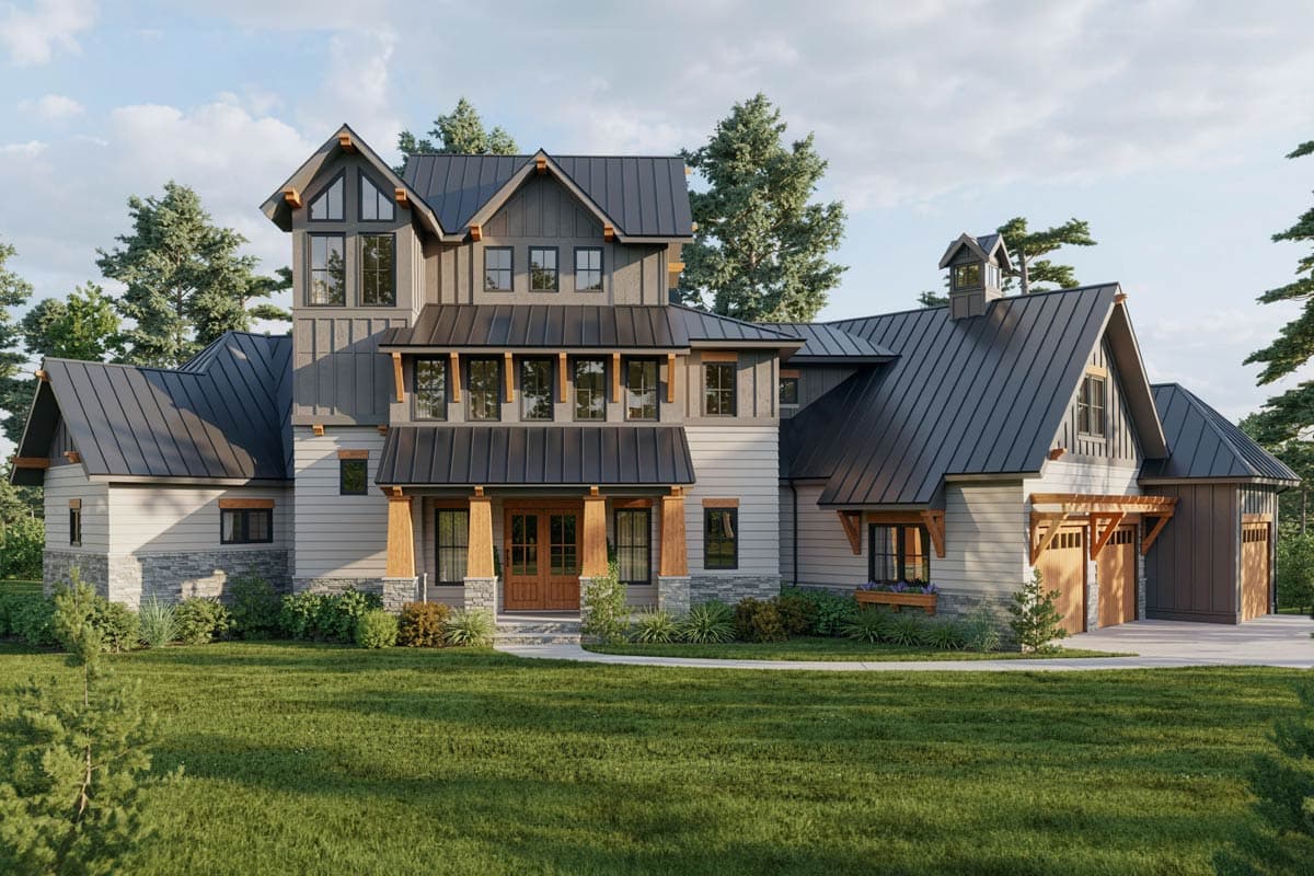 Plan 93153EL: Country Craftsman House Plan with 3rd Floor Eagle's Nest - 3596 Sq Ft - Image #7 - Contemporary, Country, Craftsman, New American, Rustic, Transitional
