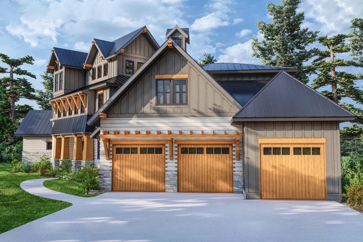 Plan 93153EL: Country Craftsman House Plan with 3rd Floor Eagle's Nest - 3596 Sq Ft - Image #5 - Contemporary, Country, Craftsman, New American, Rustic, Transitional
