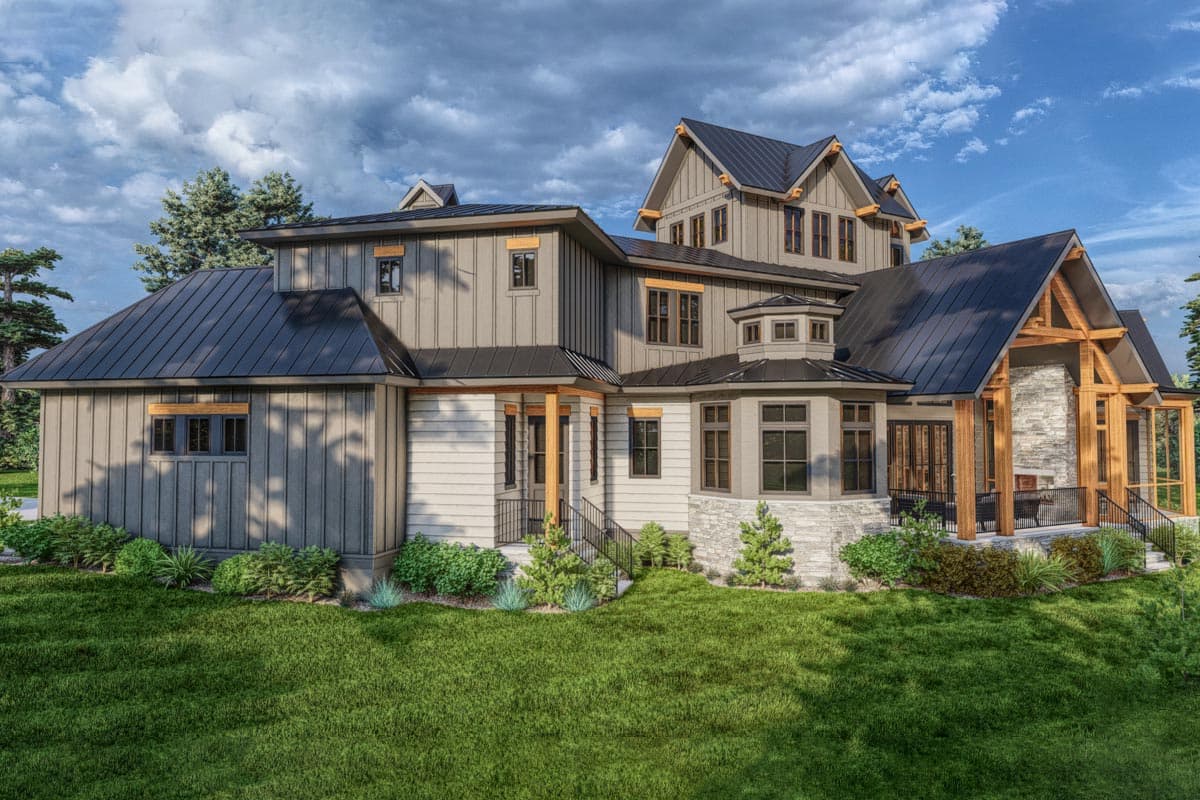 Plan 93153EL: Country Craftsman House Plan with 3rd Floor Eagle's Nest - 3596 Sq Ft - Image #6 - Contemporary, Country, Craftsman, New American, Rustic, Transitional