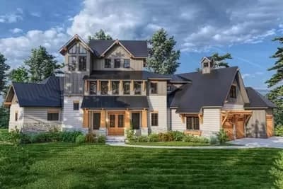 Country Craftsman House Plan with 3rd Floor Eagle's Nest - 3596 Sq Ft