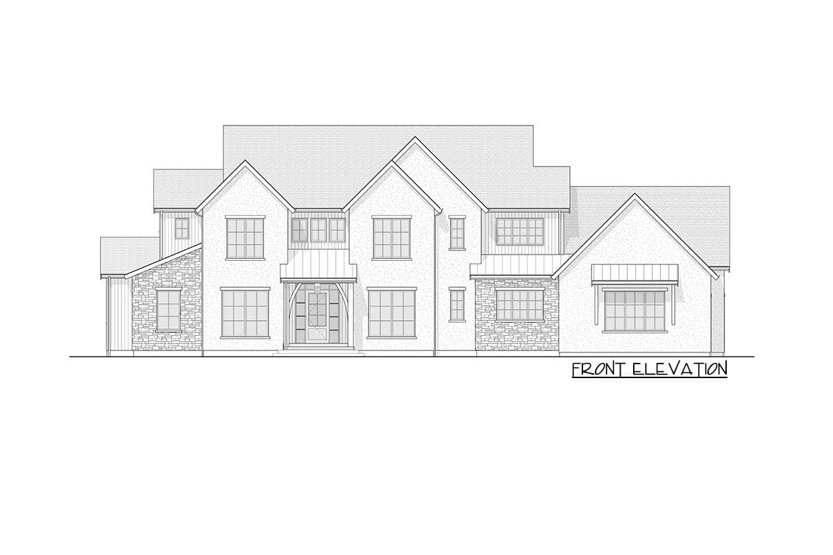 Plan 270068AF: 2-Story Transitional House Plan with Main Floor Master Bedroom and 3-Car Garage - Image #20 - Country, European, New American, Transitional
