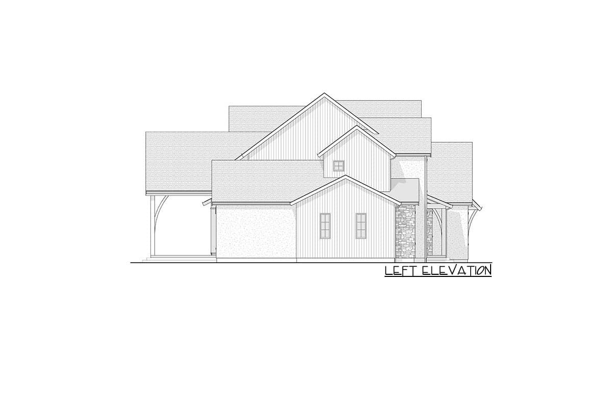 Plan 270068AF: 2-Story Transitional House Plan with Main Floor Master Bedroom and 3-Car Garage - Image #22 - Country, European, New American, Transitional