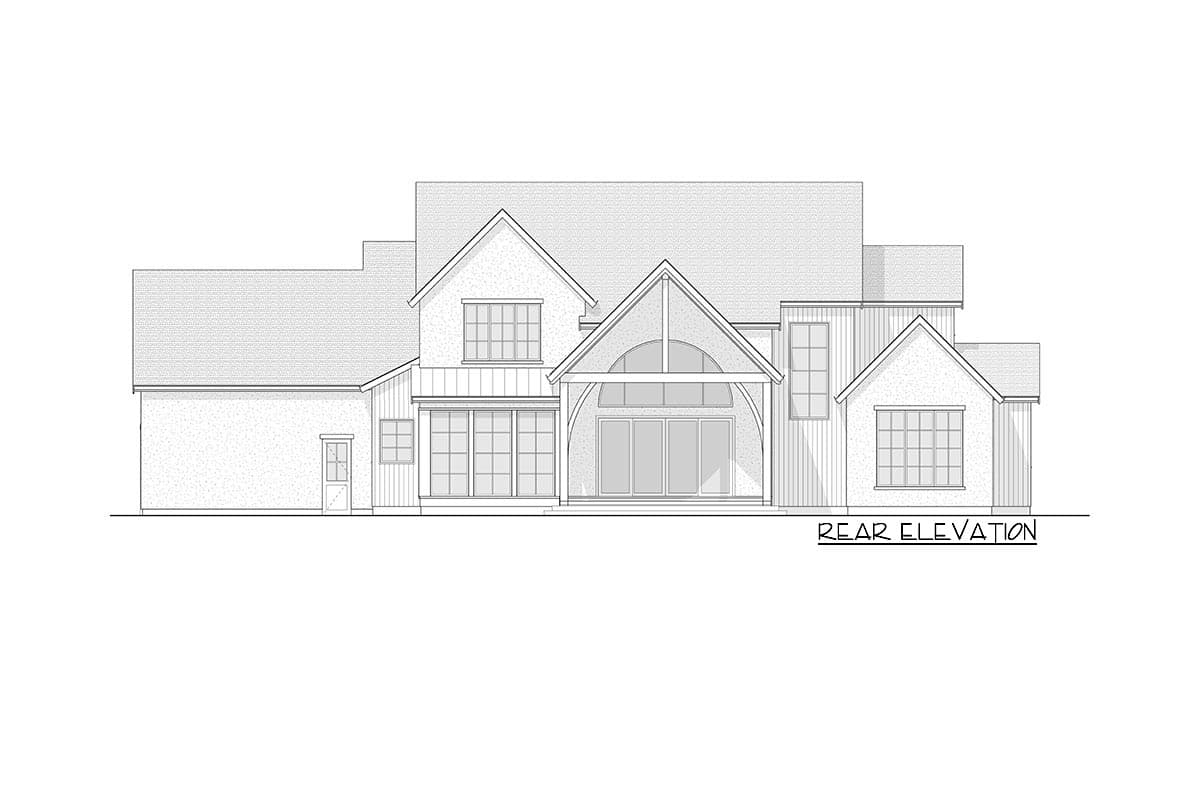 Plan 270068AF: 2-Story Transitional House Plan with Main Floor Master Bedroom and 3-Car Garage - Image #23 - Country, European, New American, Transitional