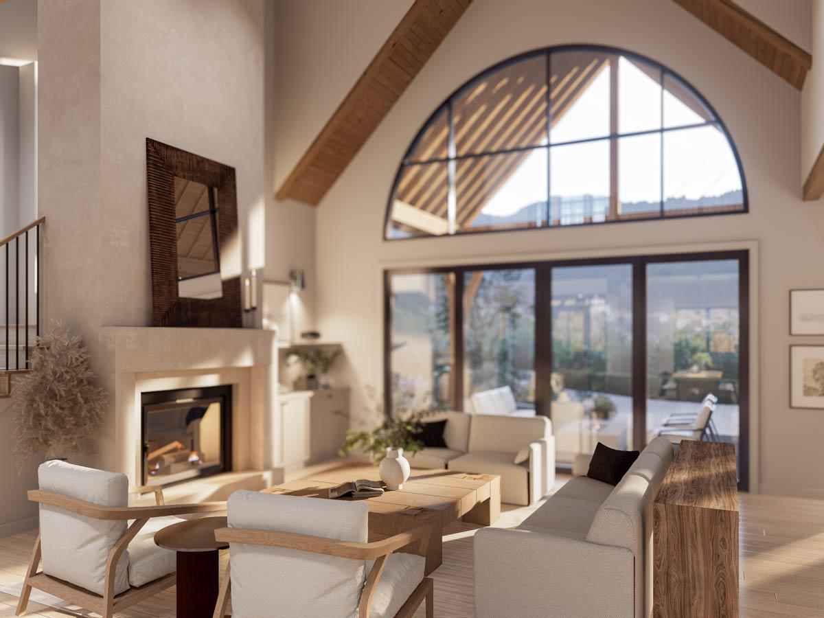 Plan 270068AF: 2-Story Transitional House Plan with Main Floor Master Bedroom and 3-Car Garage - Image #5 - Country, European, New American, Transitional