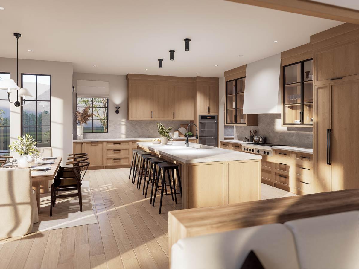 Plan 270068AF: 2-Story Transitional House Plan with Main Floor Master Bedroom and 3-Car Garage - Image #8 - Country, European, New American, Transitional