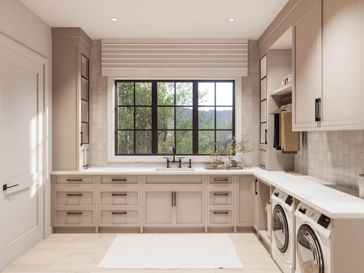 Plan 270068AF: 2-Story Transitional House Plan with Main Floor Master Bedroom and 3-Car Garage - Image #13 - Country, European, New American, Transitional