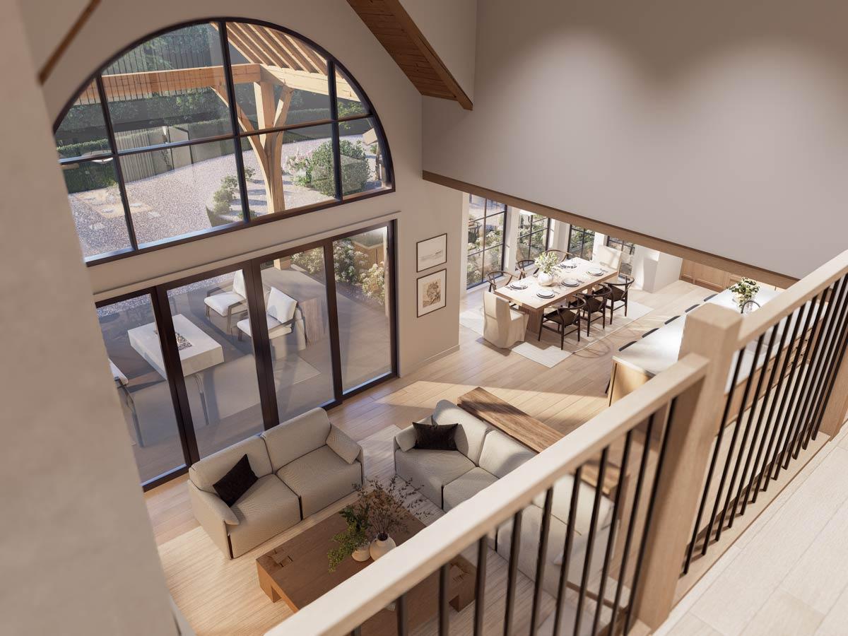 Plan 270068AF: 2-Story Transitional House Plan with Main Floor Master Bedroom and 3-Car Garage - Image #19 - Country, European, New American, Transitional