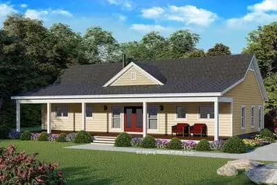 Mountain House Plan with Over 1000 Square Feet of Covered Outdoor Space