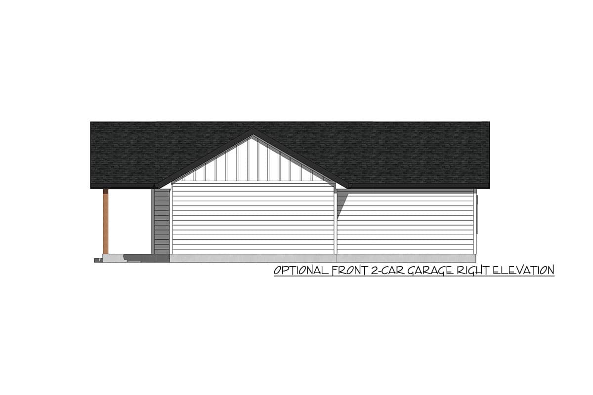 Plan 420084WNT: 2-Bed ADU-Friendly Cottage Under 900 Square Feet - Image #8 - Cottage, Country, Ranch, Traditional