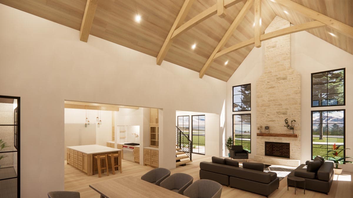 Plan 818044JSS: Modern Farmhouse Plan with Vaulted Great Room and Game Room - Image #6 - Contemporary, Country, Farmhouse, Modern Farmhouse, New American, Rustic, Scandinavian