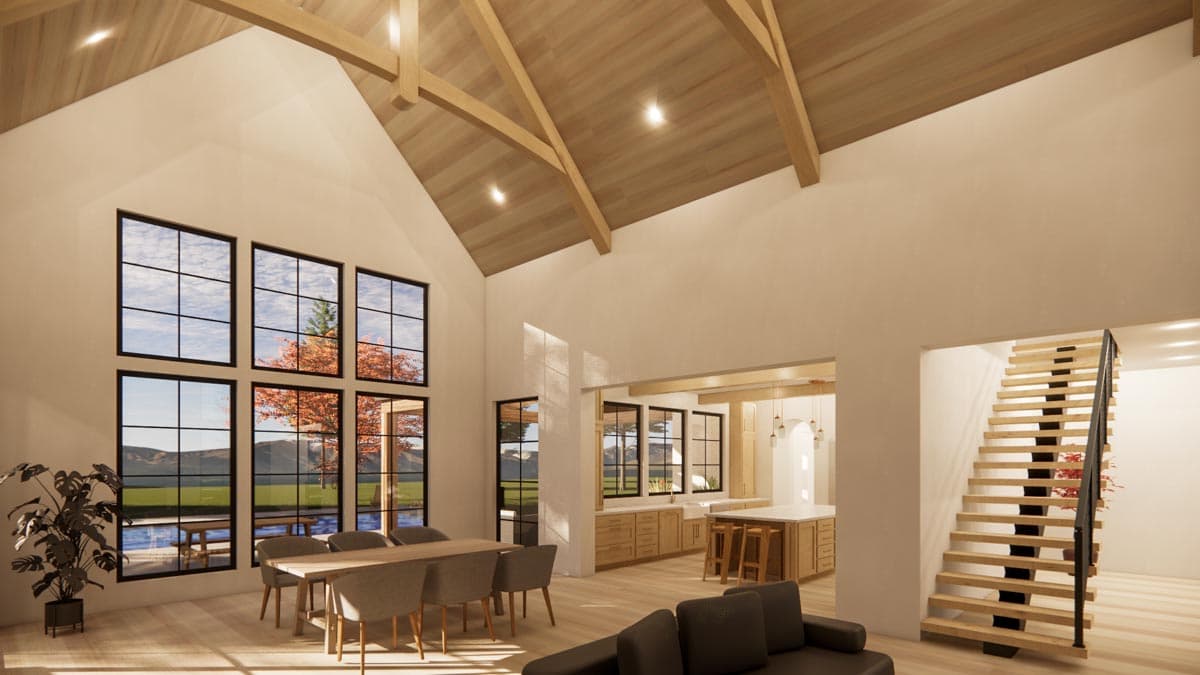Plan 818044JSS: Modern Farmhouse Plan with Vaulted Great Room and Game Room - Image #7 - Contemporary, Country, Farmhouse, Modern Farmhouse, New American, Rustic, Scandinavian