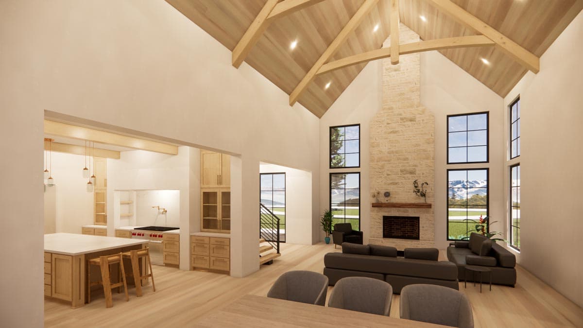 Plan 818044JSS: Modern Farmhouse Plan with Vaulted Great Room and Game Room - Image #9 - Contemporary, Country, Farmhouse, Modern Farmhouse, New American, Rustic, Scandinavian