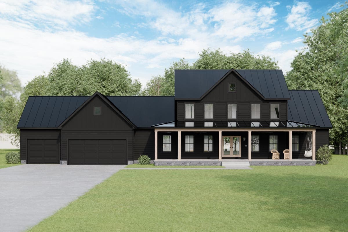 Plan 911028JVD: 2-Story Modern Farmhouse Under 2400 Square Feet with Expansive Front Porch - Image #5 - Country, Craftsman, Farmhouse, Modern Farmhouse, New American, Southern