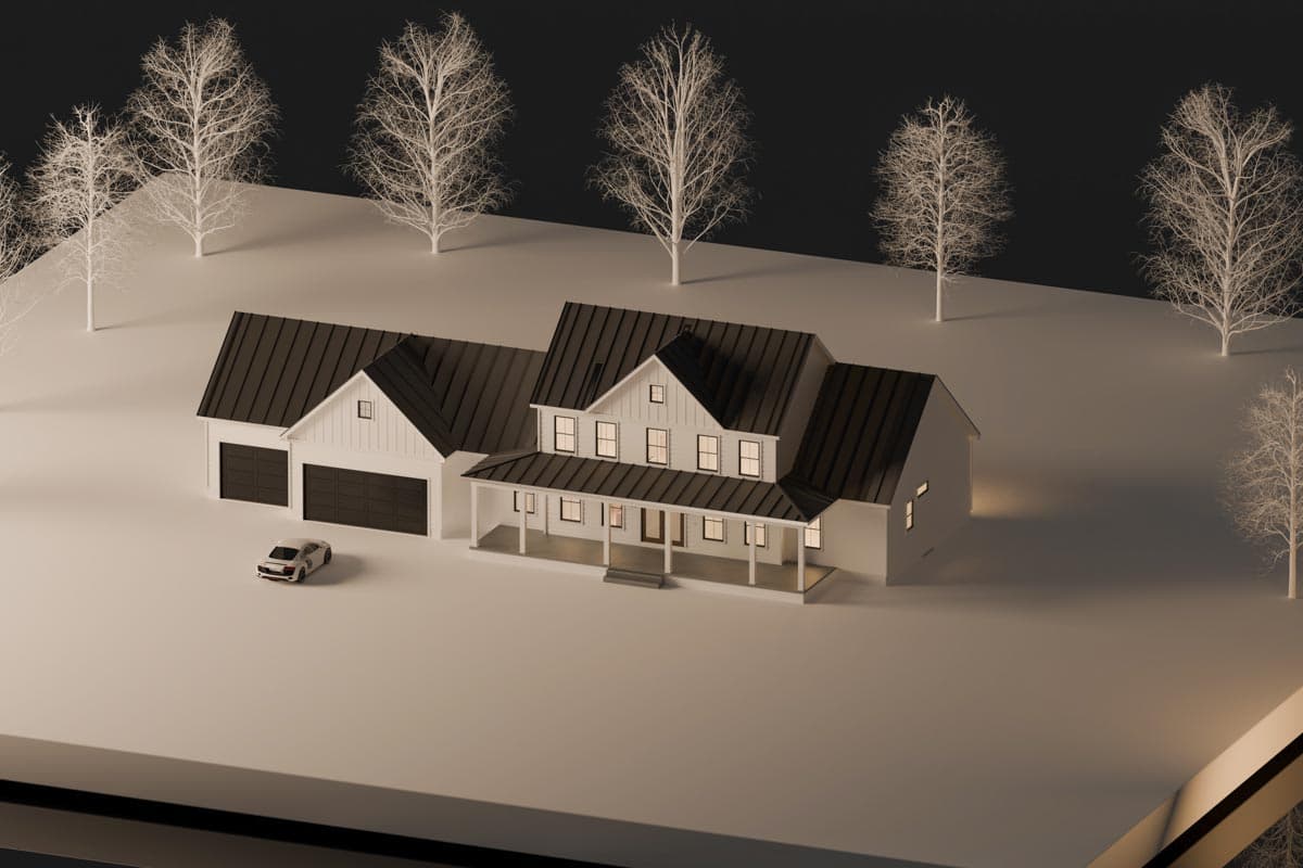 Plan 911028JVD: 2-Story Modern Farmhouse Under 2400 Square Feet with Expansive Front Porch - Image #15 - Country, Craftsman, Farmhouse, Modern Farmhouse, New American, Southern