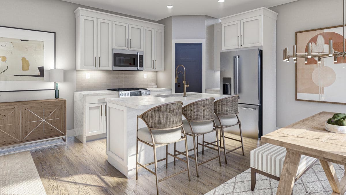 Plan 623204DJ: Modern Farmhouse Duplex with 3 Bed Units Just Over 1700 Square Feet Each - Image #9 - Contemporary, Modern Farmhouse, Traditional, Transitional