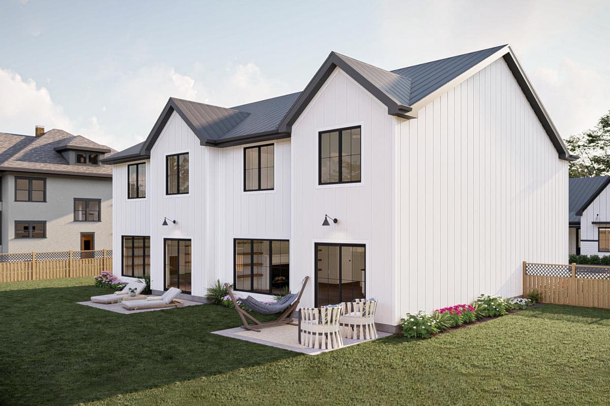 Plan 623204DJ: Modern Farmhouse Duplex with 3 Bed Units Just Over 1700 Square Feet Each - Image #16 - Contemporary, Modern Farmhouse, Traditional, Transitional