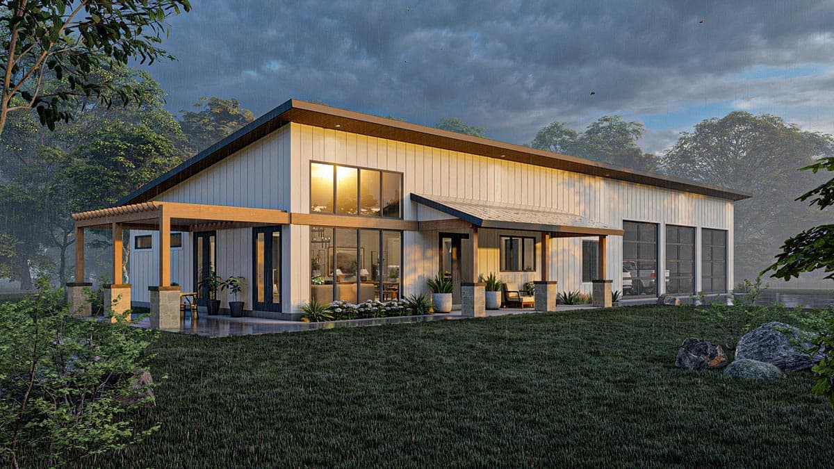 Plan 623203DJ: Modern-Style Barndominium House Plan Under 2000 Square Feet - Image #18 - Barndominium, Farmhouse, Modern, Modern Farmhouse