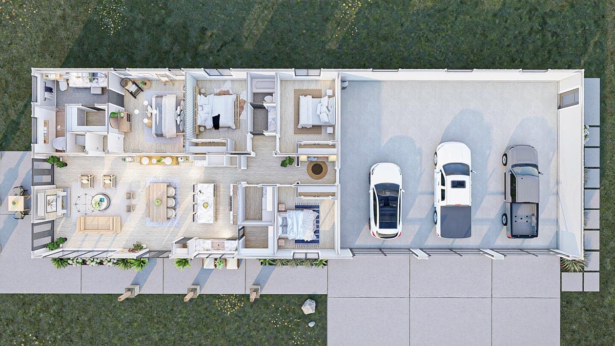 Plan 623203DJ: Modern-Style Barndominium House Plan Under 2000 Square Feet - Image #20 - Barndominium, Farmhouse, Modern, Modern Farmhouse