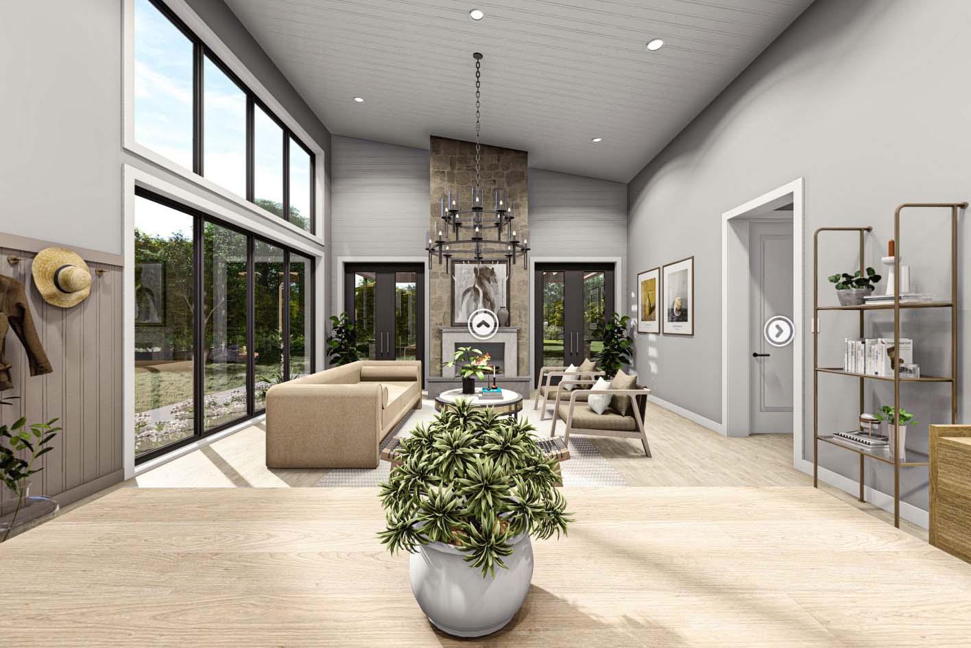 Plan 623203DJ: Modern-Style Barndominium House Plan Under 2000 Square Feet - Virtual Tour Cover Image - Barndominium, Farmhouse, Modern, Modern Farmhouse