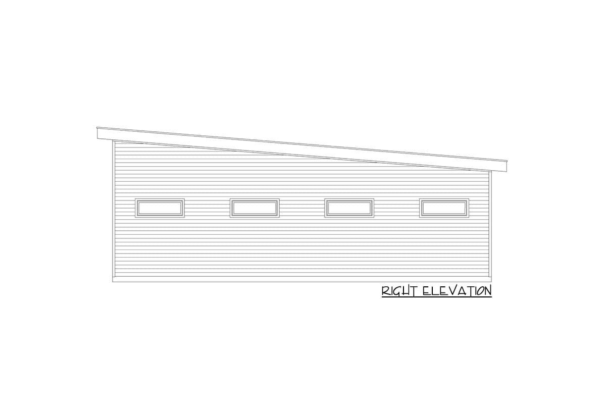 Plan 680095VR: 6-Car RV-Friendly Garage with Office - Image #5 - Contemporary, Mid Century Modern, Modern