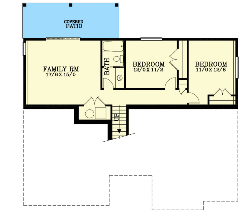 Plan 28053J: Country Ranch Plan Under 2300 Square Feet with Walkout Basement - Floor Plan - Lower Level - Country, Northwest, Ranch, Traditional