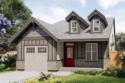 3-Bed Craftsman Home Plan with Main-level Master Bedroom