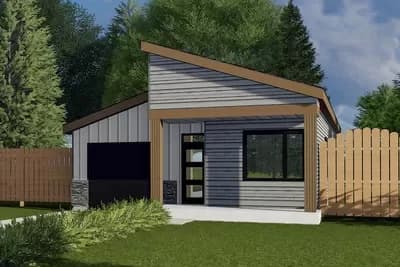 28-Foot-Wide Modern Home Plan Under 1400 Square Feet
