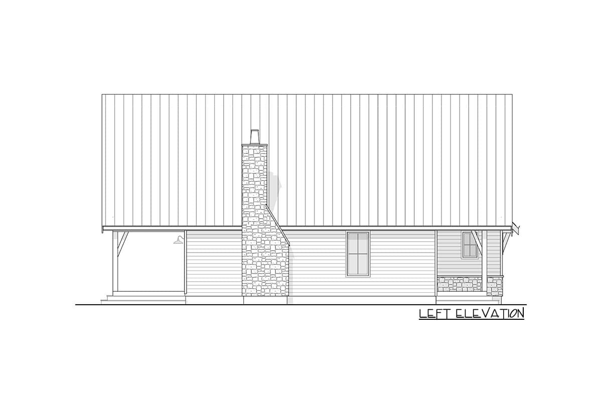 Plan 270069AF: Expanded Mountain Cottage with Amazing Vaulted Back Porch - 1914 Sq Ft - Image #8 - Cabin, Cottage, Country, Craftsman, Mountain, Rustic