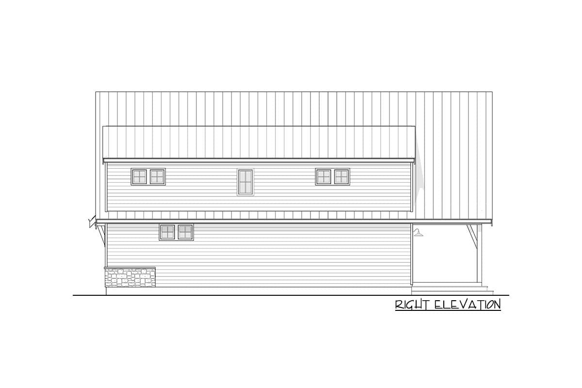 Plan 270069AF: Expanded Mountain Cottage with Amazing Vaulted Back Porch - 1914 Sq Ft - Image #10 - Cabin, Cottage, Country, Craftsman, Mountain, Rustic