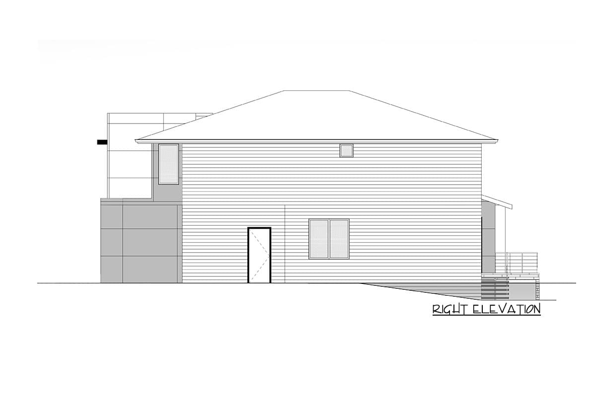 Plan 666191RAF: Just Under 4,000 Square Foot Contemporary House Plan with 2nd-Level Deck - Image #8 - Contemporary, Mid Century Modern, Modern, Northwest