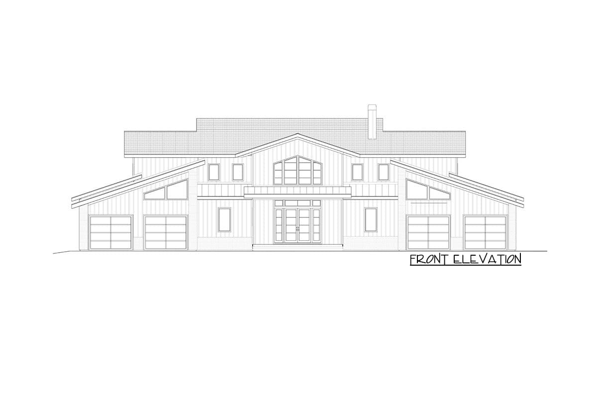 Plan 871029JEN: Symmetrical Modern House Plan with Matching Wings and Large Outdoor Entertaining Space - Image #15 - Contemporary, Mid Century Modern, Modern