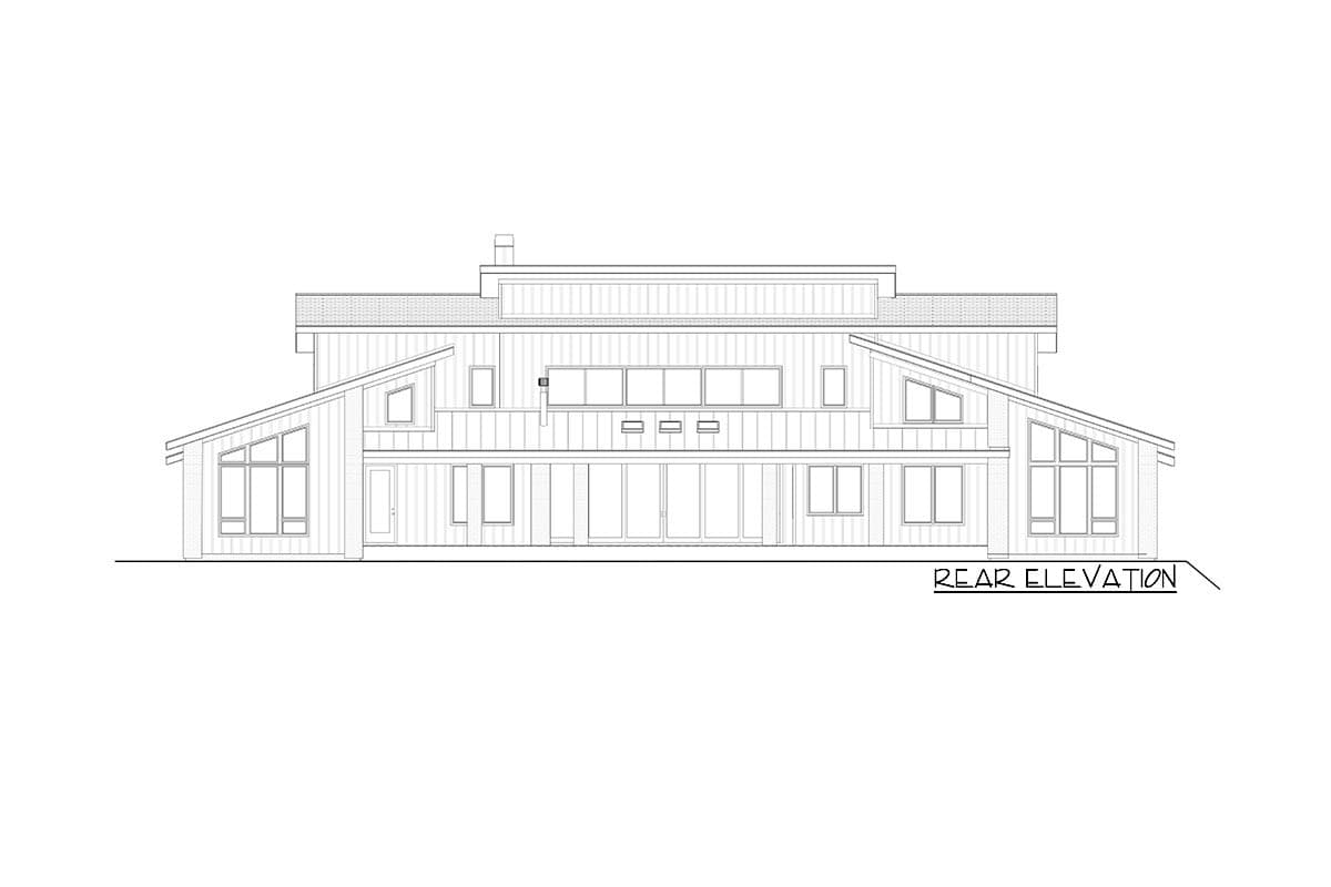 Plan 871029JEN: Symmetrical Modern House Plan with Matching Wings and Large Outdoor Entertaining Space - Image #17 - Contemporary, Mid Century Modern, Modern