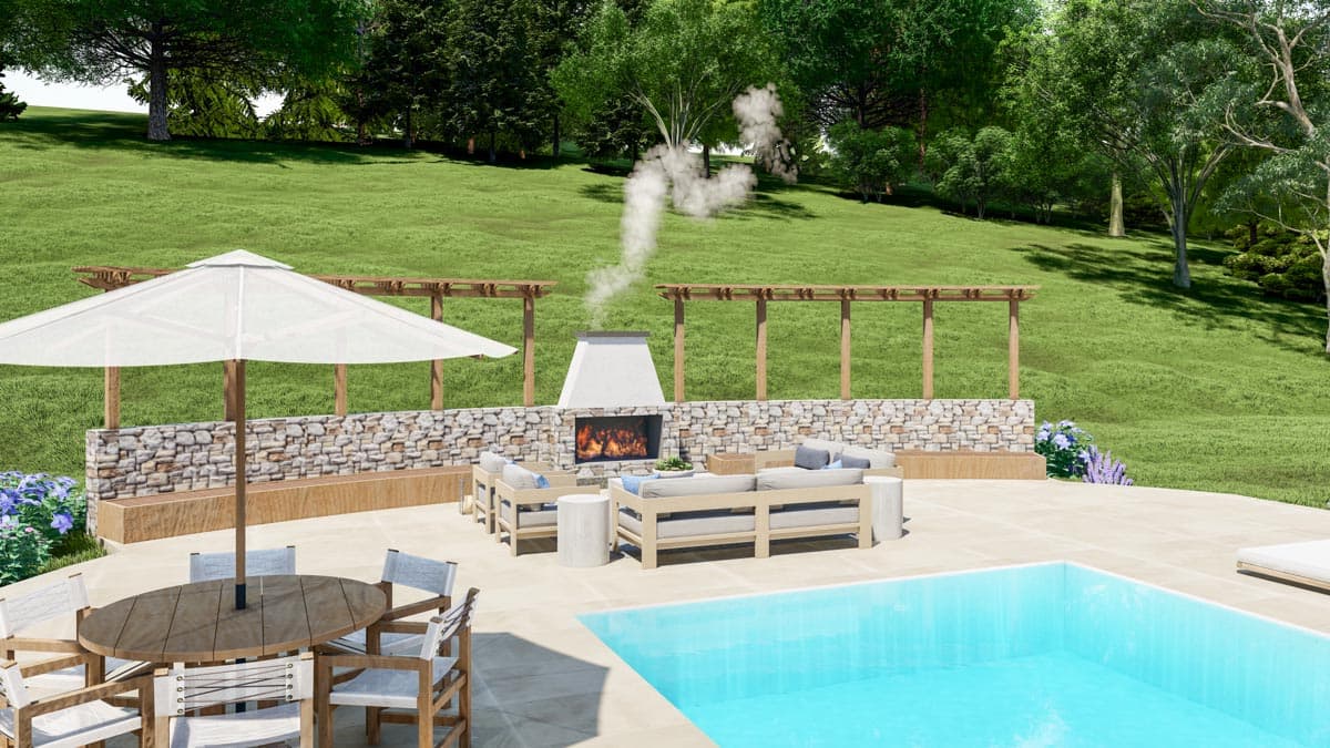 Plan 871029JEN: Symmetrical Modern House Plan with Matching Wings and Large Outdoor Entertaining Space - Image #12 - Contemporary, Mid Century Modern, Modern