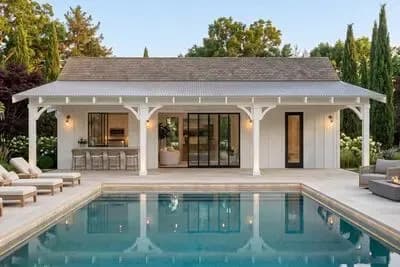542 Square Foot Modern Farmhouse Pool House Plan