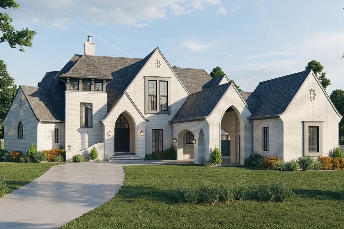 Plan 93157EL: Transitional French Country Home Plan Under 4000 Square Feet with 4 Bedrooms - Image #1 - European, French Country, Southern, Transitional