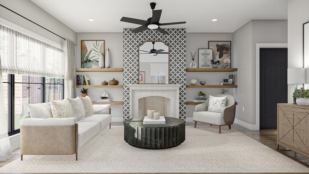 Plan 623211DJ: Quadplex Modern Farmhouse with 1711 Square Foot 3-Bed Units - Image #11 - Traditional