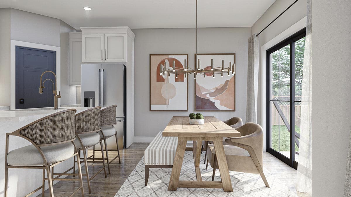 Plan 623211DJ: Quadplex Modern Farmhouse with 1711 Square Foot 3-Bed Units - Image #13 - Traditional