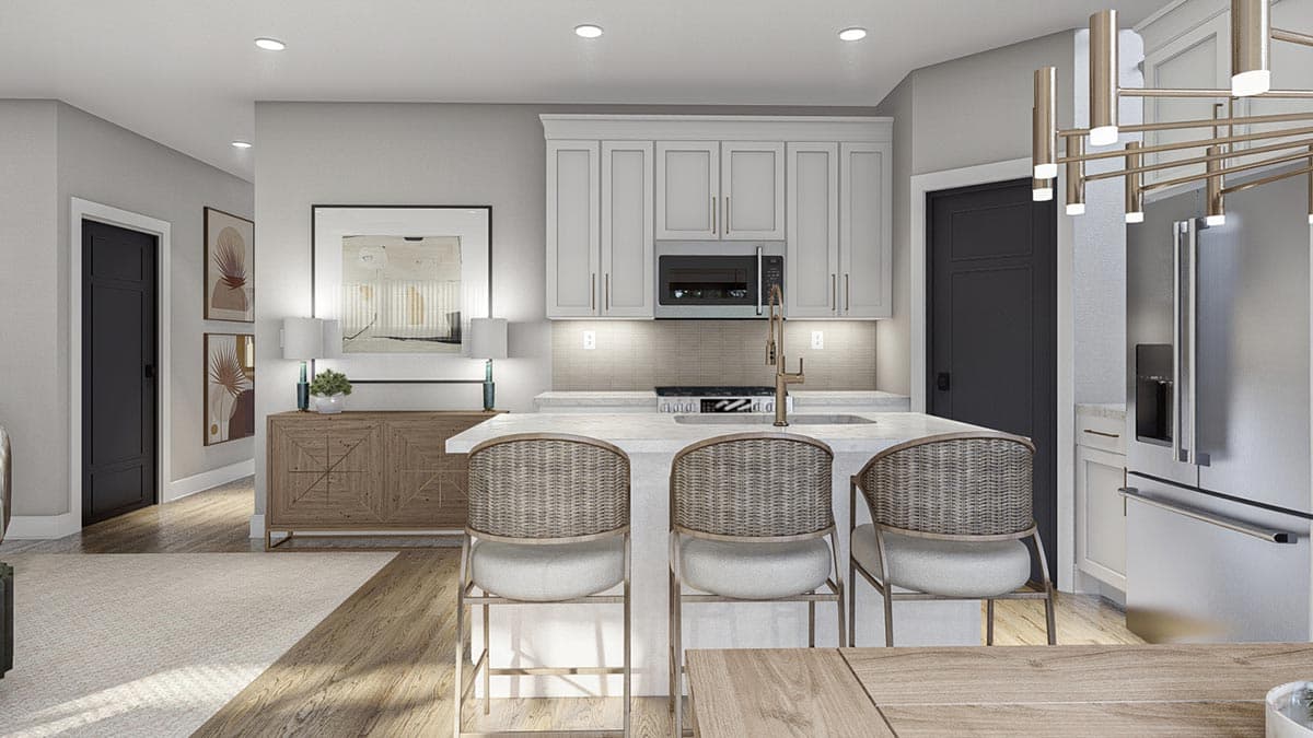 Plan 623211DJ: Quadplex Modern Farmhouse with 1711 Square Foot 3-Bed Units - Image #14 - Traditional