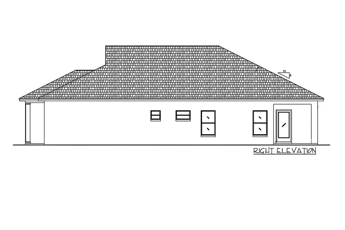 Plan 64332BT: 3-Bedroom Florida-style Ranch House Plan under 1900 Square Feet - Image #5 - Acadian, Cottage, Florida-Style, Ranch, Traditional