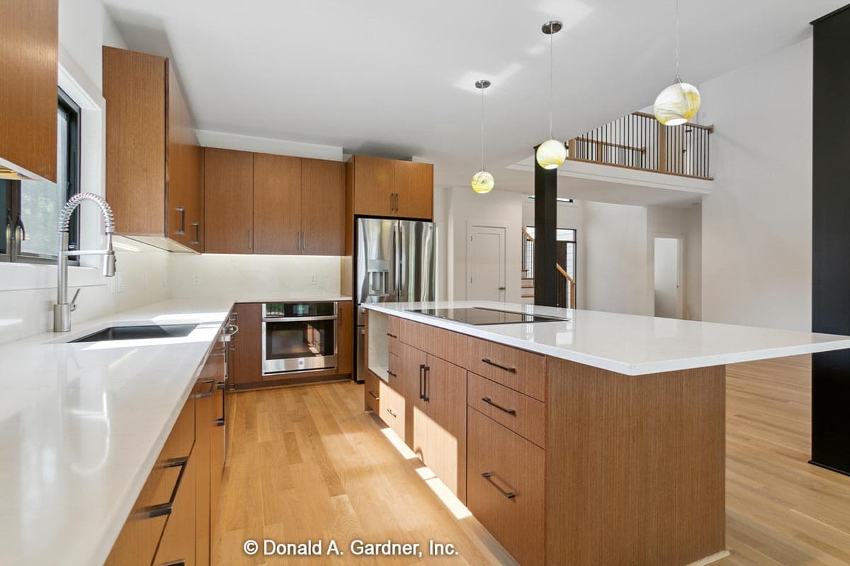 Plan 444381GDN: Rustic Modern Home Plan Under 2800 Square Feet with 25-Foot Vaulted Great Room - Image #6 - Contemporary, Craftsman, New American, Transitional