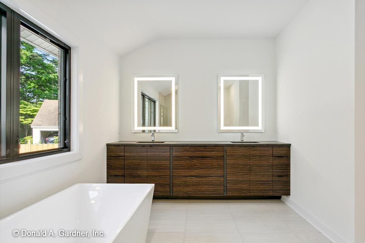 Plan 444381GDN: Rustic Modern Home Plan Under 2800 Square Feet with 25-Foot Vaulted Great Room - Image #11 - Contemporary, Craftsman, New American, Transitional