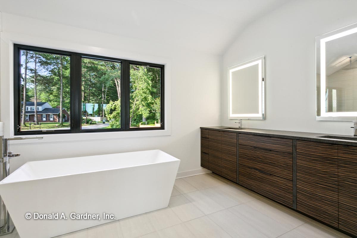 Plan 444381GDN: Rustic Modern Home Plan Under 2800 Square Feet with 25-Foot Vaulted Great Room - Image #13 - Contemporary, Craftsman, New American, Transitional