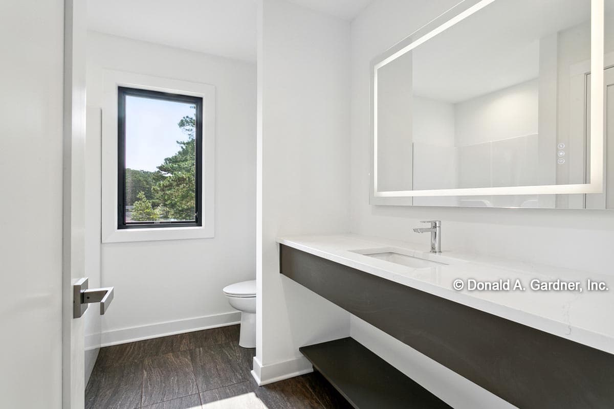 Plan 444381GDN: Rustic Modern Home Plan Under 2800 Square Feet with 25-Foot Vaulted Great Room - Image #15 - Contemporary, Craftsman, New American, Transitional